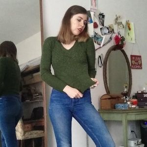 Forest Green V-Neck Mossimo Sweater - Small